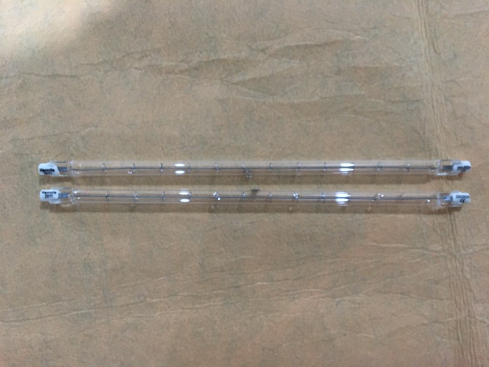 380mm 440v 1000w Shortwave Halogen Heater Replacement Bulbs