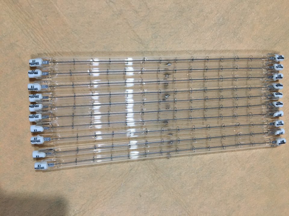 Short Wave IR Heat Lamps 355mm 440v 2000w Halogen Infrared Heating Element