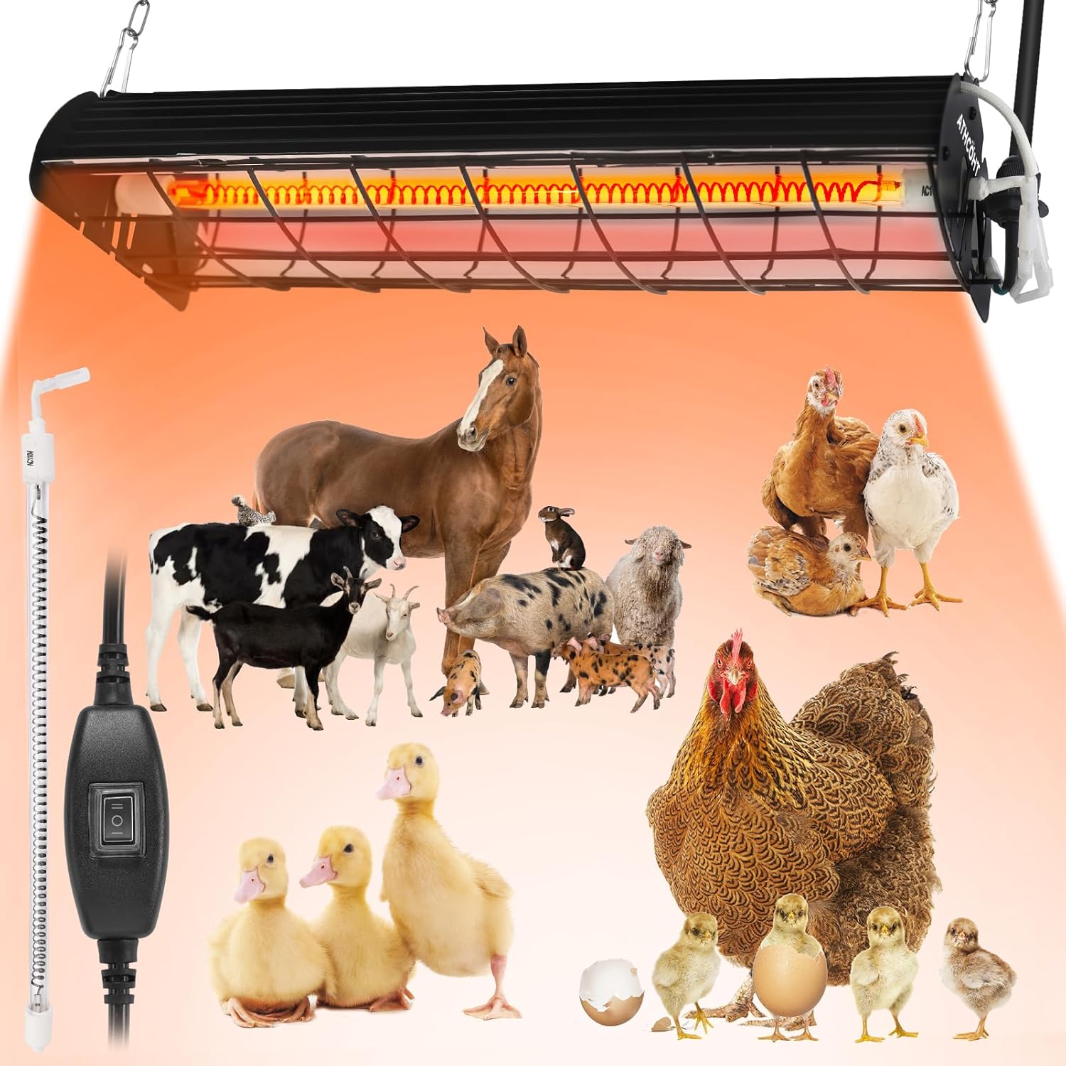 Heavy duty poultry brooder heater